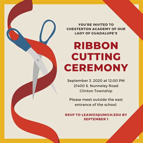 Minimalist and Chic Ribbon Cutting Invitation